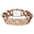 Vyb Runway By Fastrack Quartz Analog Brown Dial Rose Gold Metal Strap Watch For Girls - image number 5