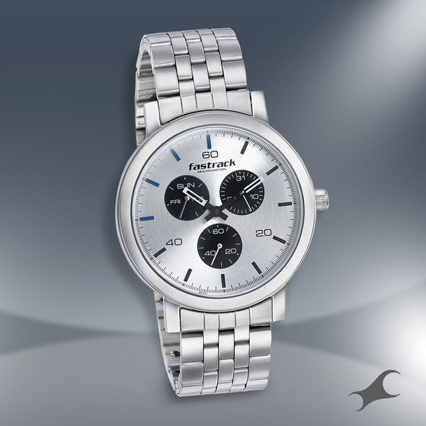 Fastrack Dial It Up Quartz Multifunction Silver Dial Stainless Steel Strap Watch for Guys - image number 0