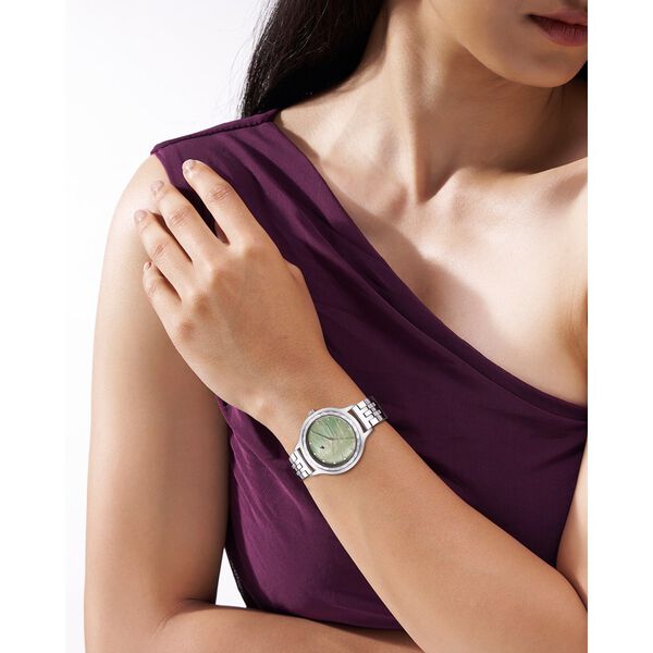 Fastrack Stunners X Quartz Analog Green Dial Stainless Steel Strap Watch For Girls - image number 5