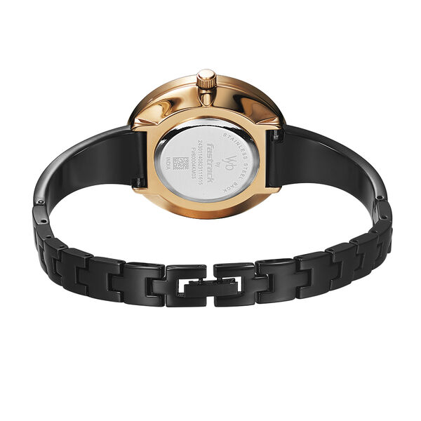 Fastrack Vyb Siren Quartz Analog Black Dial Metal Strap Watch for Girls - image number 5