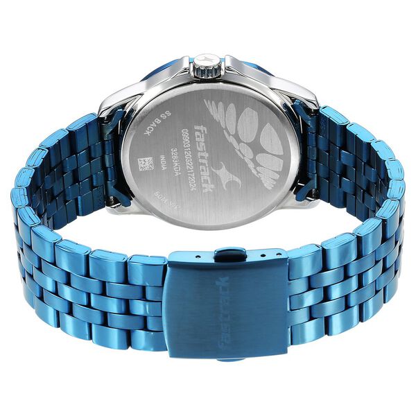 Fastrack Exuberant Quartz Analog Blue Dial Metal Strap Watch for Guys - image number 5