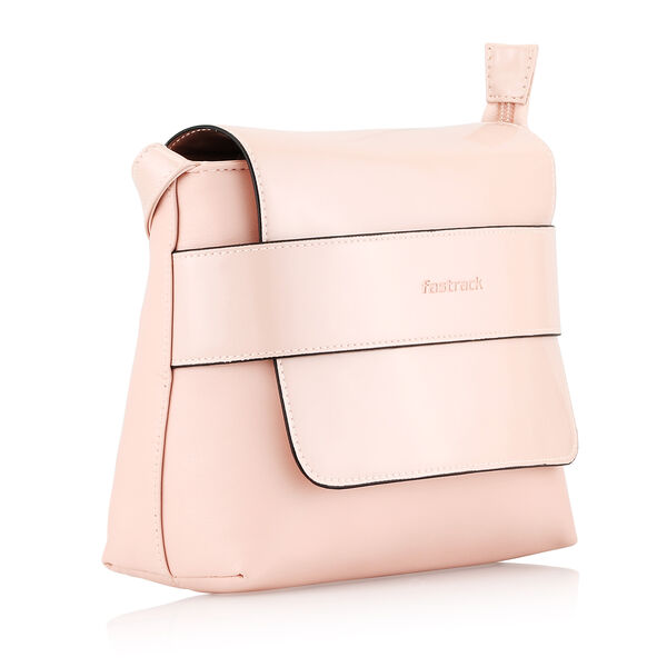 Fastrack Casual Sling Bag with Adjustable Sling in Pink - image number 2