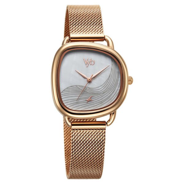 Fastrack Vyb Manifester Quartz Analog Mother Of Pearl Dial Stainless Steel Strap Watch for Girls - image number 2