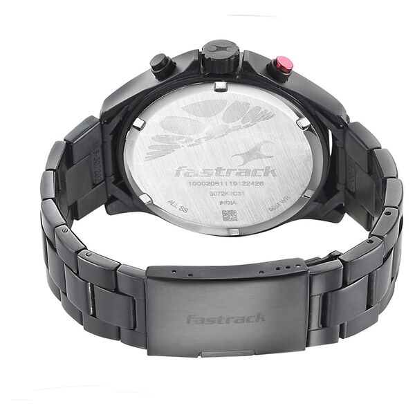 Fastrack Hitlist Quartz Chronograph Black Dial Stainless Steel Strap Watch for Guys - image number 4