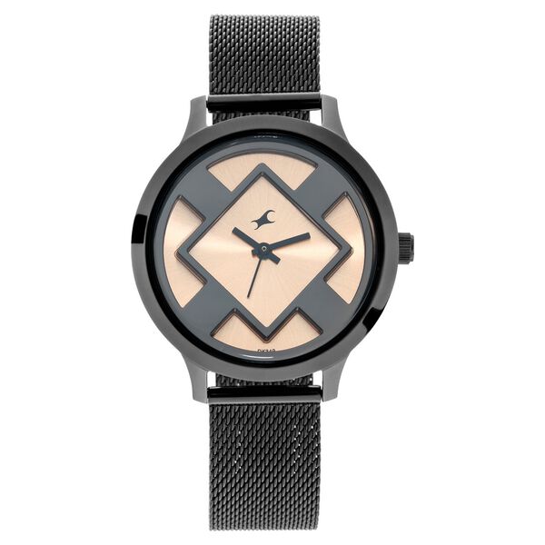 Fastrack Fit Outs Quartz Analog Rose Gold Dial Metal Strap Watch for Girls - image number 1
