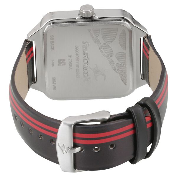 Fastrack Varsity Quartz Analog Black Dial Leather Strap Watch for Guys - image number 3
