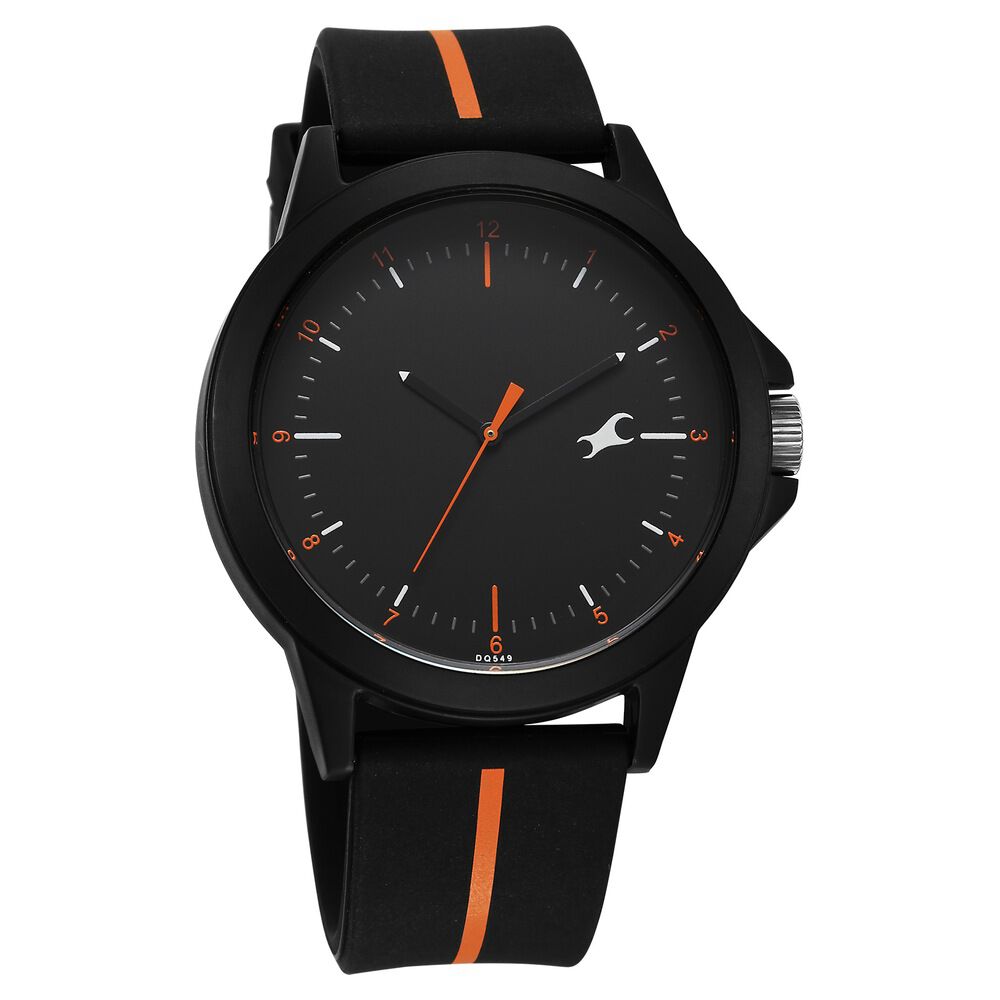 Buy Online Fastrack Tees Urbanique Quartz Analog Black Dial Silicon Strap Watch For Unisex 38024pp79w Fastrack
