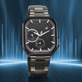 Fastrack Groove Multifunction Black Dial Metal Strap Guy's Watch with Lume indices - image number 0