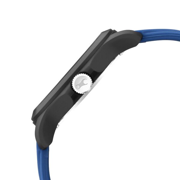 Fastrack Dual Time Quartz Analog Blue Dial Silicone Strap Watch for Guys - image number 3