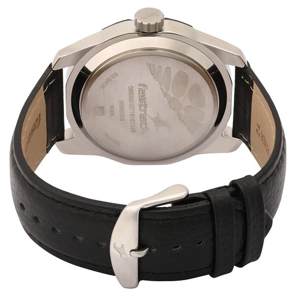Fastrack Quartz Analog Black Dial Leather Strap Watch for Guys - image number 4