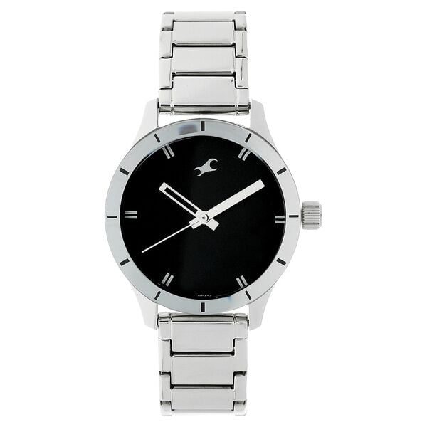 Fastrack Quartz Analog Black Dial Stainless Steel Strap Watch for Girls - image number 0