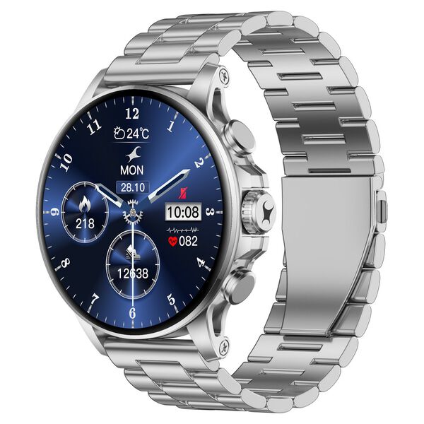 Fastrack Marvellous FX2 Unisex Smart Watch With Silver Metal Strap - image number 2