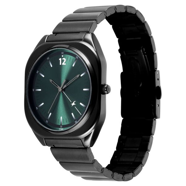 Fastrack 9 to Fine Analog with Green Dial Metal Strap Watch for Guys - image number 2