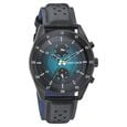 Fastrack Space Rover Quartz Multifunction Blue Dial Leather Strap Watch for Guys - image number 0