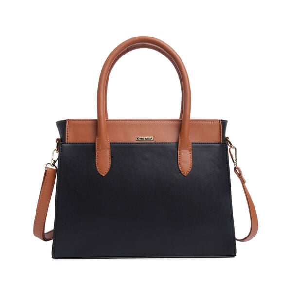 Fastrack Structured Satchel for Women | Stylish Everyday Satchel for Girls, Ladies, Women | Spacious Bag Made of High Quality Faux Leather (Black) - image number 0