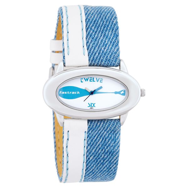 Fastrack Quartz Analog White Dial Leather Strap Watch for Girls - image number 0