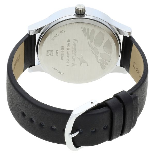 Fastrack Bold Quartz Analog Grey Dial Leather Strap Watch for Guys - image number 4