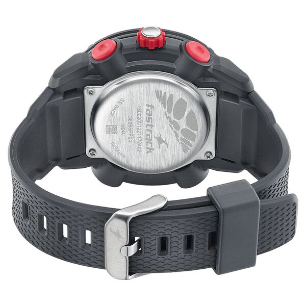 Fastrack Streetwear Red Dial with Black Colour Strap Watch for Guys - image number 4