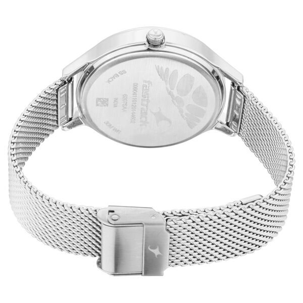 Fastrack Ruffles Quartz Analog with Day and Date Pink Dial Stainless Steel Strap Watch for Girls - image number 5