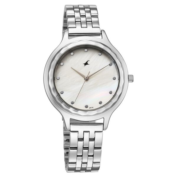 Fastrack Stunners X Quartz Analog Ivory Dial Stainless Steel Strap Watch For Girls - image number 1