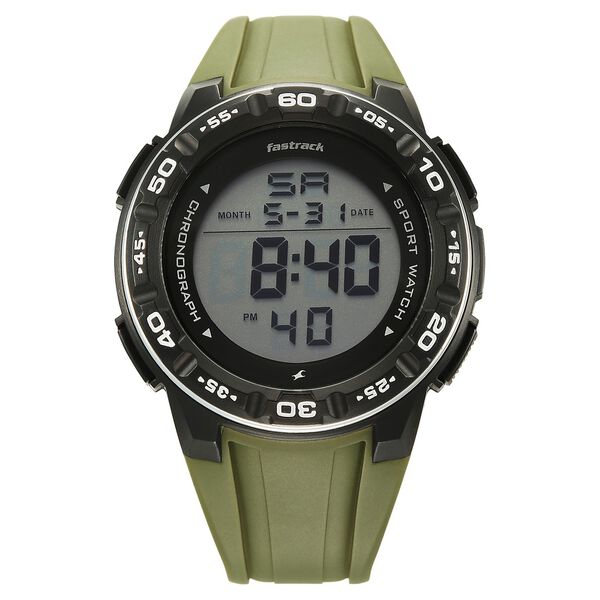 Fastrack StreetStyle Digital Dial Green Polyether Strap Watch For Unisex - image number 0