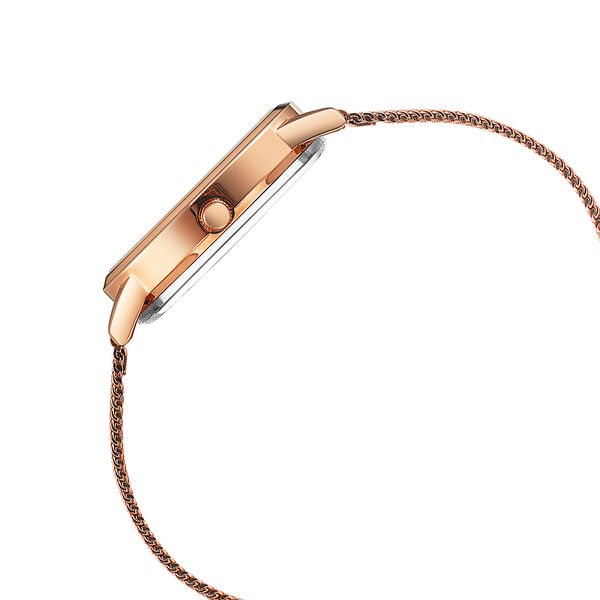 Fastrack Vyb Runway Quartz Analog Rose Gold Dial Stainless Steel Strap Watch for Girls - image number 4