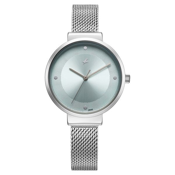 Fastrack Stunners X Quartz Analog Green Dial Stainless Steel Strap Watch For Girls - image number 0