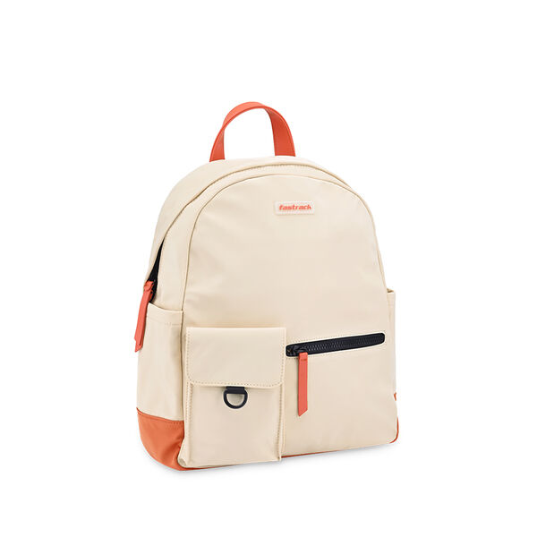 Fastrack White & Orange Vibepack laptop backpack - image number 2