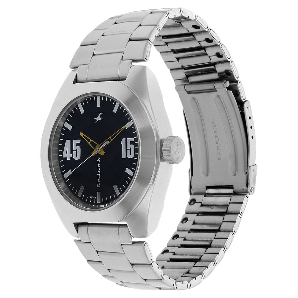 Fastrack Checkmate Quartz Analog Blue Dial Stainless Steel Strap