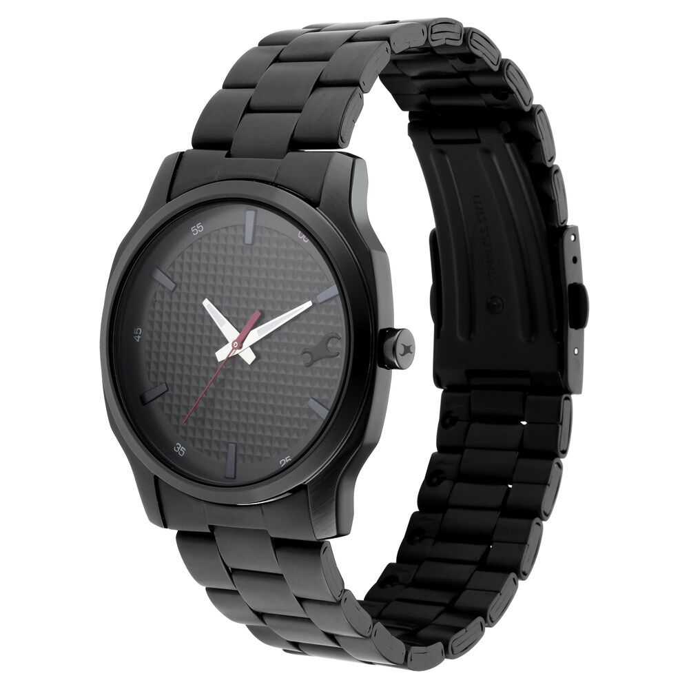 Fastrack black metal discount