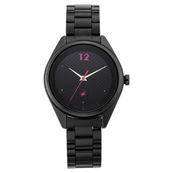 Fastrack Quartz Analog Black Dial Stainless Steel Strap Watch for Girls - image number 1