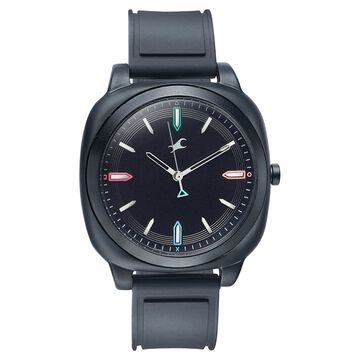 Fastrack Hype Retro Aracde Quartz Analog Unisex Watch With Black Dial Black Silicone Strap Watch For Unisex