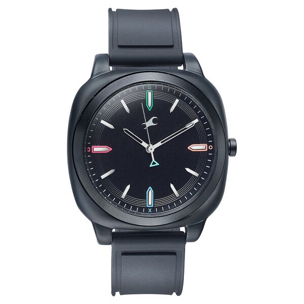 Fastrack Hype Retro Aracde Quartz Analog Unisex Watch With Black Dial Black Silicone Strap Watch For Unisex - image number 0