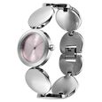 Vyb Showstopper By Fastrack Quartz Analog Pink Dial Silver Metal Strap Watch For Girls - image number 2
