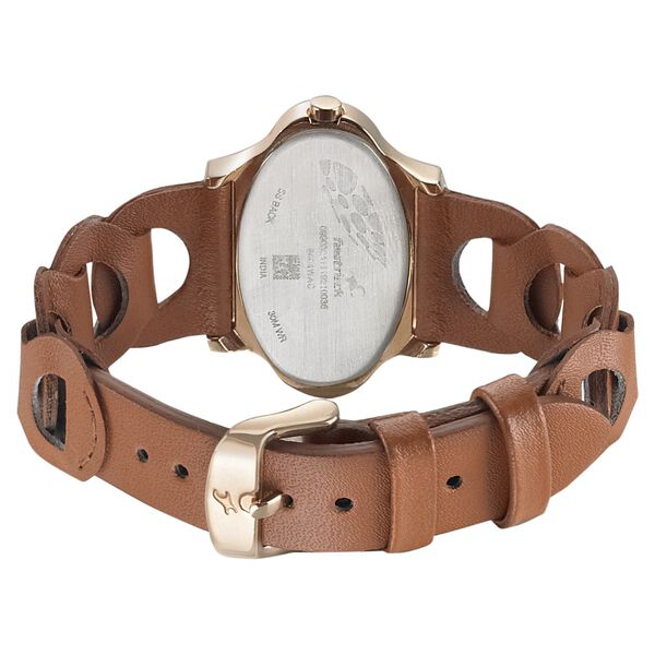 Fastrack Hitlist Quartz Analog Rose Gold Dial Leather Strap Watch for Girls - image number 4
