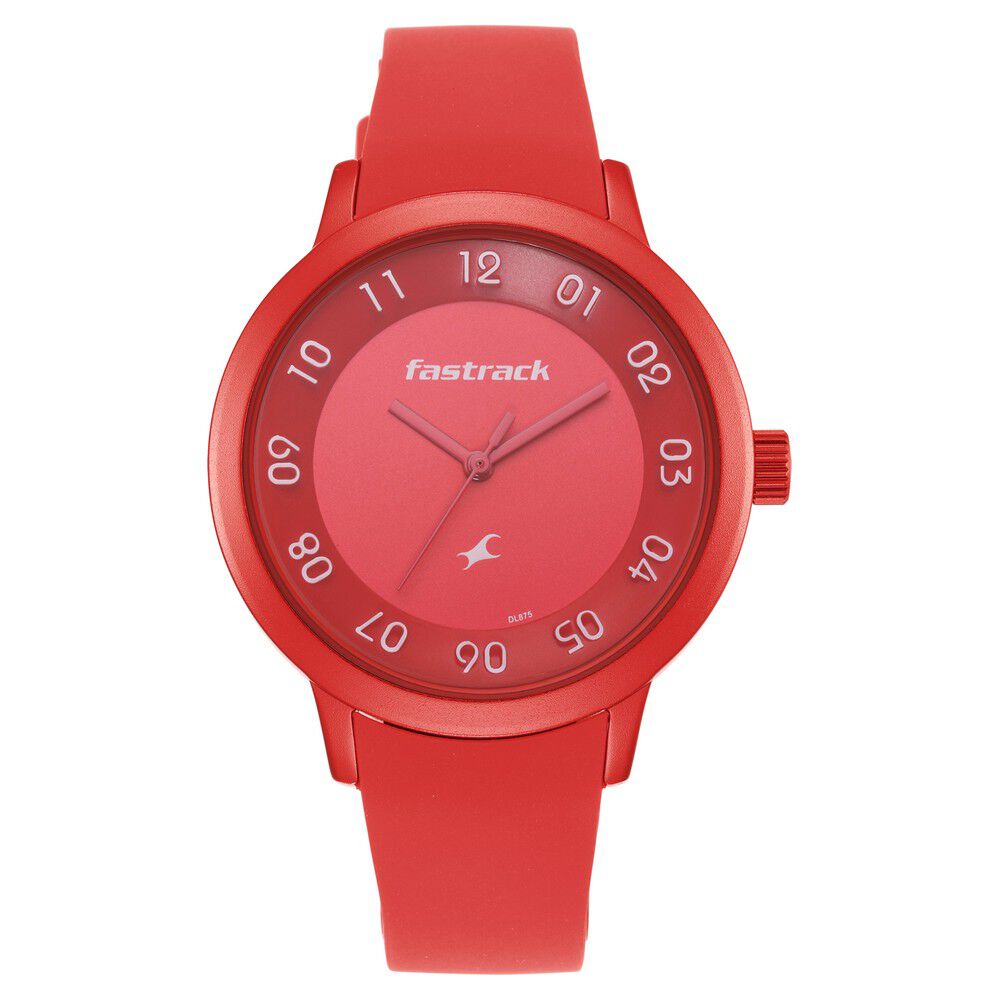 Fastrack red new arrivals colour watch