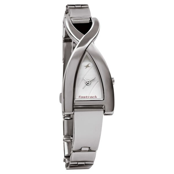 Fastrack Quartz Analog White Dial Stainless Steel Strap Watch for Girls - image number 0