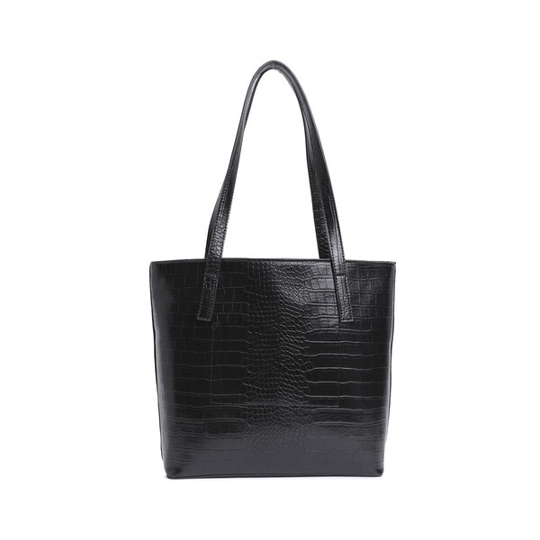 Fastrack Chic Textured Tote Bag for Women | Stylish Bag for Ladies, Women, Girls | Casual Spacious Tote Bag Made of High-Quality Faux Leather (Black) - image number 2
