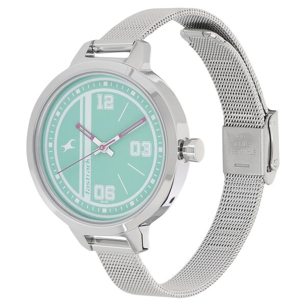 Fastrack Varsity Quartz Analog Green Dial Stainless Steel Strap Watch for Girls - image number 1