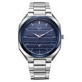 Vyb Horizon By Fastrack Quartz Analog Blue Dial Silver Stainless Steel Strap Watch For Guys - image number 0