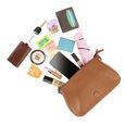 Fastrack Pleat-Quilted Satchel with Acetate Chain Handle in Tan - image number 6