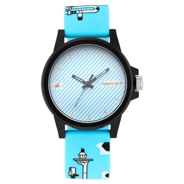 Fastrack Hashtag Quartz Analog Multicoloured Dial Silicone Strap Unisex Watch - image number 1