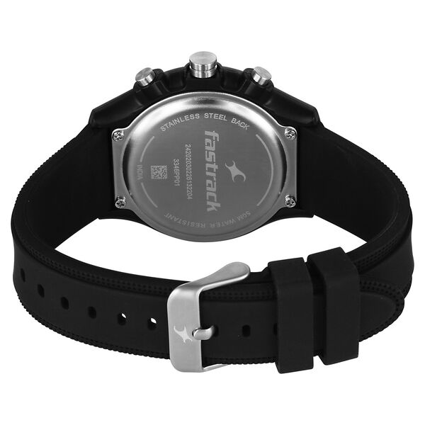 Fastrack Hype Multifunction with Black dial Black Silicon Strap watch for Guys - image number 5