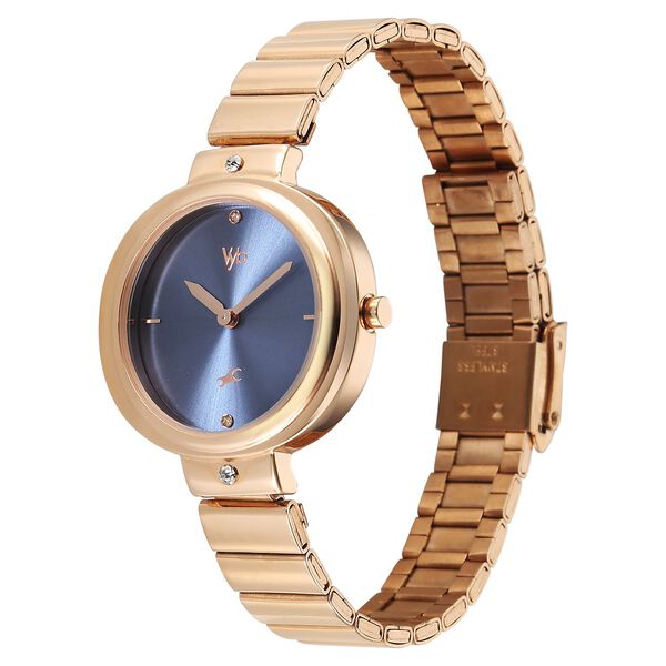 Fastrack Vyb Diva Quartz Analog Purple Dial Metal Strap Watch For Girls - image number 4