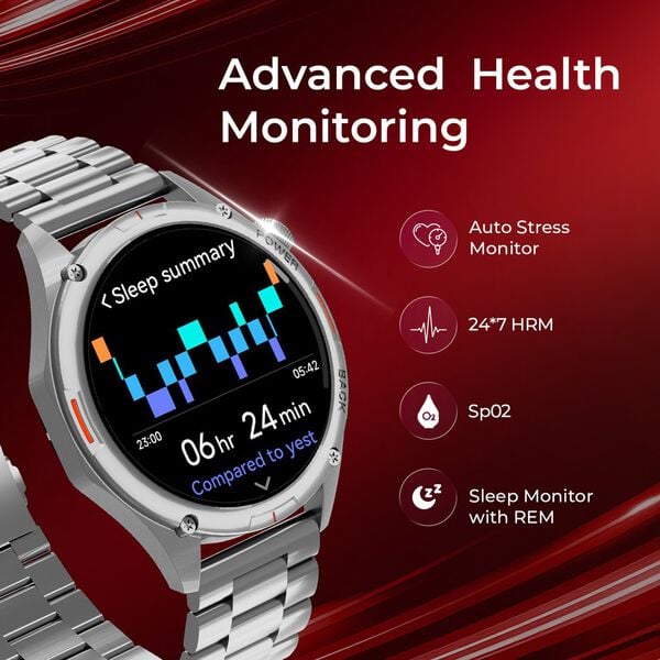 Fastrack Marvellous FX1 Unisex Smart Watch With Rose Gold Metal Strap - image number 1