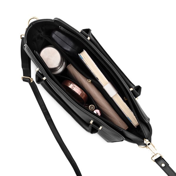 Fastrack Black Large Satchel Bag for Women - image number 7