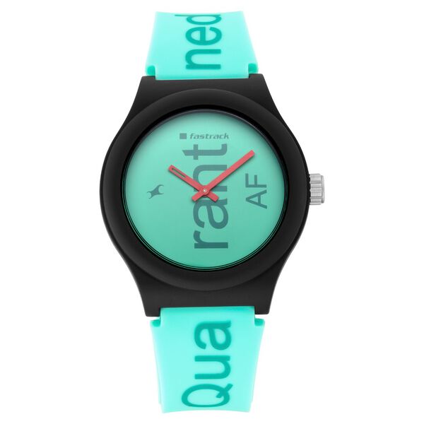 Fastrack Quartz Analog Blue Dial Silicone Strap Watch for Unisex - image number 1