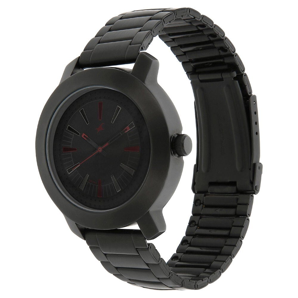 Fastrack black watches for mens new arrivals