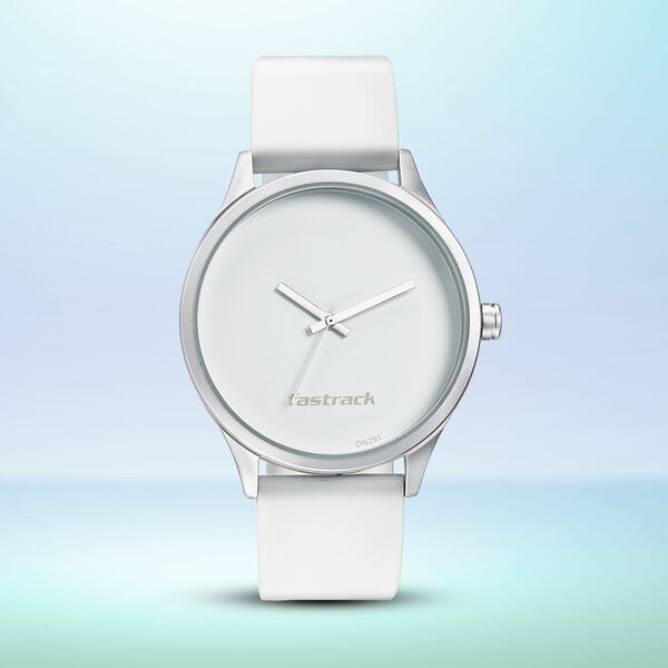 Fastrack Topicals Quartz Analog White Dial Silicone Strap Unisex Watch - image number 1