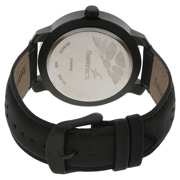 Fastrack Quartz Analog Black Dial Leather Strap Watch for Guys - image number 3